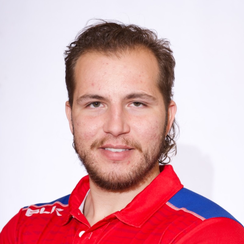 Rugby Player Headshot - Red Jersey